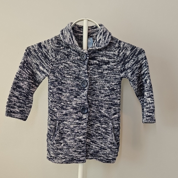 GAP Other - GAP Navy and White Kids Knit Button Down Sweater Jacket